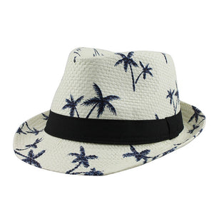 [FLB] Casual Panama Sun Hats Straw Men Beach Summer cap